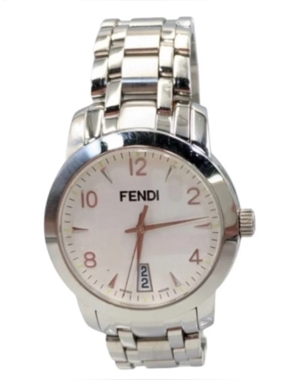 Authentic Fendi luxury designer stainless steel watch